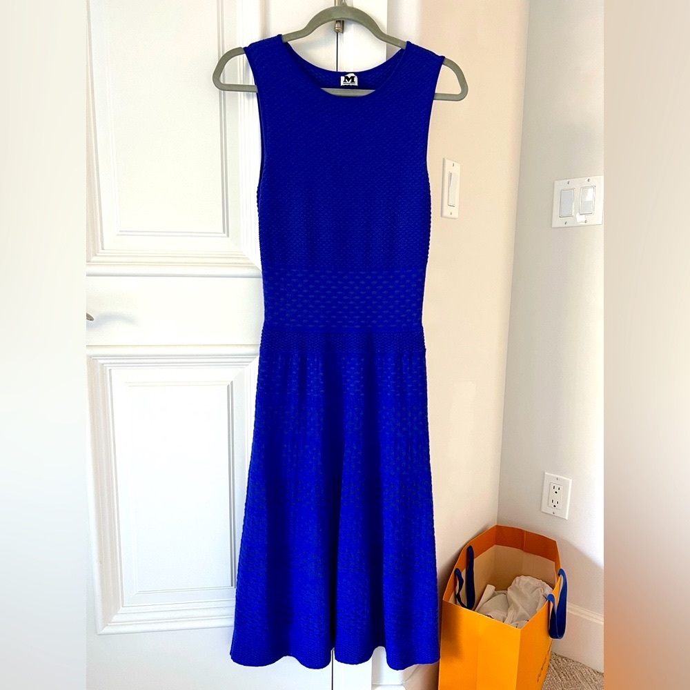 Missoni Made in Italy Purple Sleeveless Knit Midi Dress Size 8